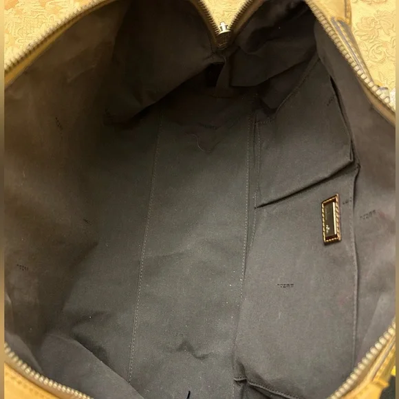 FENDI Zucca Vintage Canvas and Leather Luxury Boston Bag - Picture 7 of 11